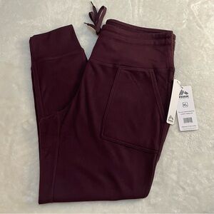 NWT RBX Active Women’s Super Soft Burgundy Joggers w/ Pockets Women’s Size XL